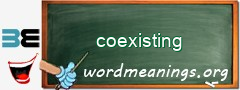 WordMeaning blackboard for coexisting